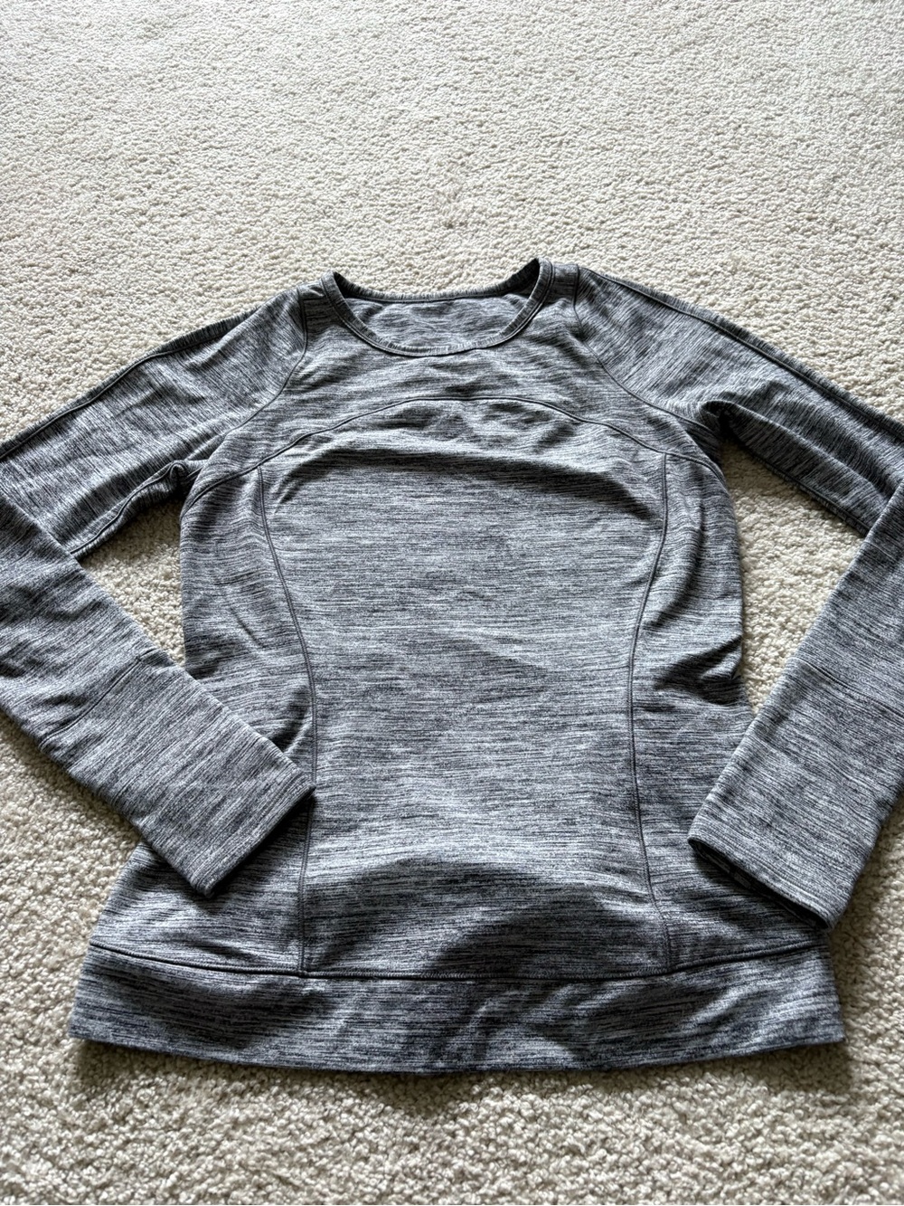 Lululemon Heather Gray Long Sleeve Athletic Top
